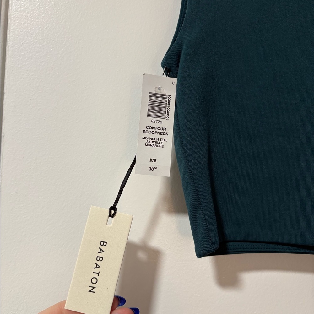 Aritzia Babaton Deep Teal Crop Top - Picture 2 of 5